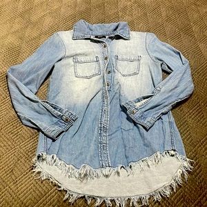 Denim Butron Up Shirt